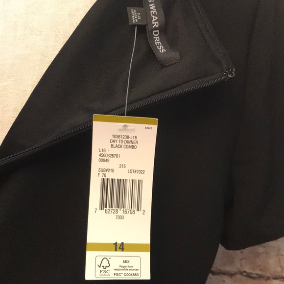 Jones Wear Day to Dinner black combo dress. - Picture 6 of 8